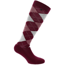 Calcetines Equi-Theme Argyle señora Ciruela / lila Burdeos