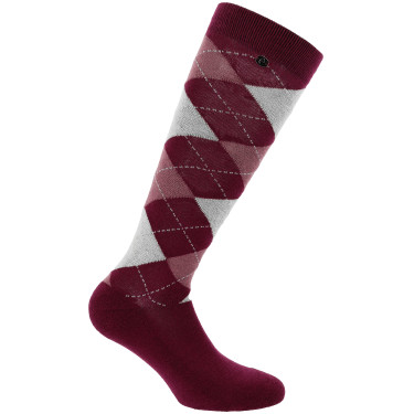 Calcetines Equi-Theme Argyle señora Ciruela / lila Burdeos