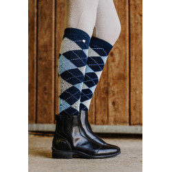 Calcetines Equi-Theme Argyle señora Marino / cielo / gris Azul