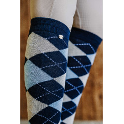 Calcetines Equi-Theme Argyle señora Marino / cielo / gris Azul