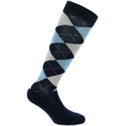 Calcetines Equi-Theme Argyle señora Marino / cielo / gris Azul