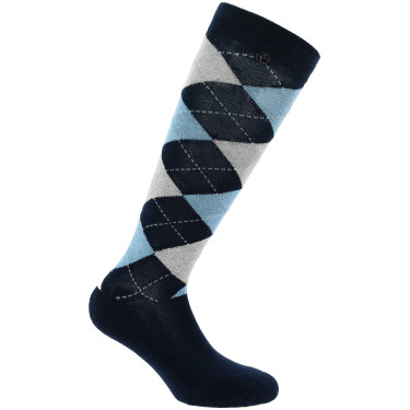 Calcetines Equi-Theme Argyle señora Marino / cielo / gris Azul