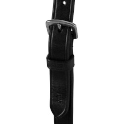 Martingala con collarín de cuero con hebillas ajustables Negro