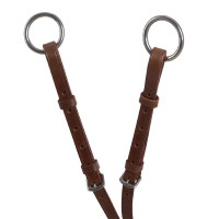 Martingala con collarín de cuero con hebillas ajustables Negro