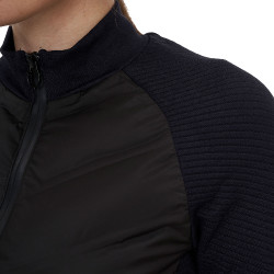 Chaqueta técnica para mujer Equestro Ridertechnology Hybrid Negro