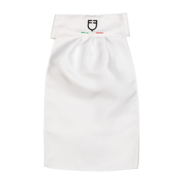 Plastrón de concurso con logotipo bordado Equestro X Fise Blanco