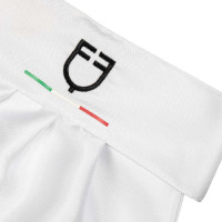 Plastrón de concurso con logotipo bordado Equestro X Fise Blanco