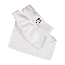 Plastrón de concurso con logotipo bordado Equestro X Fise Blanco