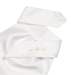 Plastrón de concurso con logotipo bordado Equestro X Fise Blanco