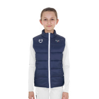 Chaleco unisex infantil entallado Equestro X Fise Americana marina Azul marino