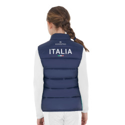Chaleco unisex infantil entallado Equestro X Fise Americana marina Azul marino