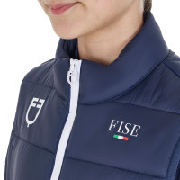 Chaleco unisex infantil entallado Equestro X Fise Americana marina Azul marino