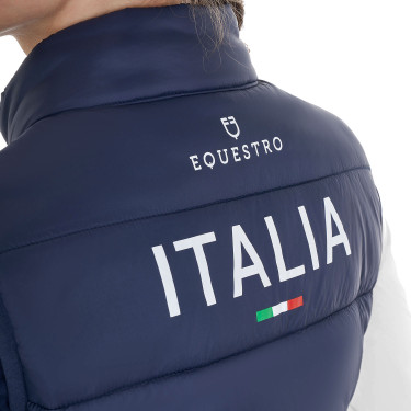 Chaleco unisex infantil entallado Equestro X Fise Americana marina Azul marino