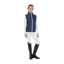 Chaleco unisex infantil entallado Equestro X Fise Americana marina Azul marino
