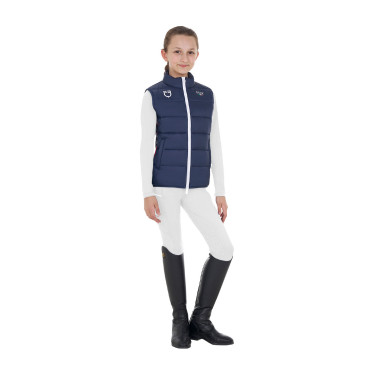 Chaleco unisex infantil entallado Equestro X Fise Americana marina Azul marino