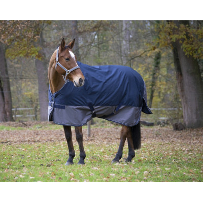 Manta Equi-Theme Tyrex 600 D 300g Marino / oro rosa