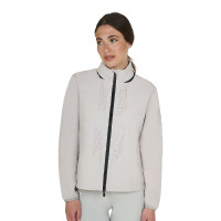 Softshell mujer con logo en la espalda Niebla del puerto Gris