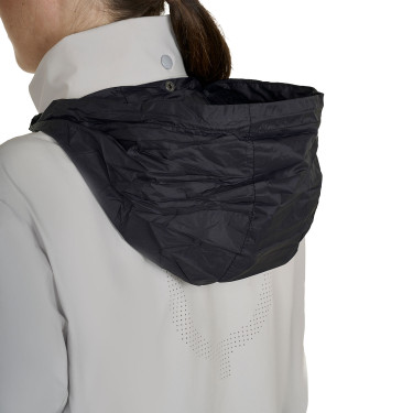 Softshell mujer con logo en la espalda Niebla del puerto Gris