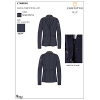 Chaqueta de concurso para mujer con cremallera y botones Americana marina Azul marino