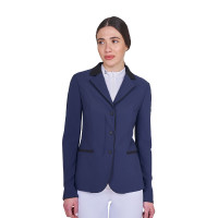 Chaqueta de concurso para mujer con cremallera y botones Americana marina Azul marino