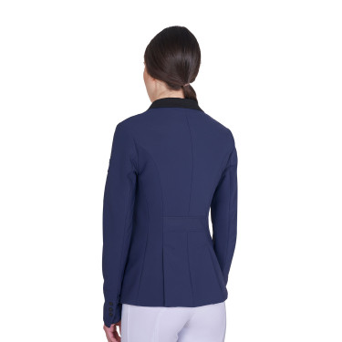 Chaqueta de concurso para mujer con cremallera y botones Americana marina Azul marino