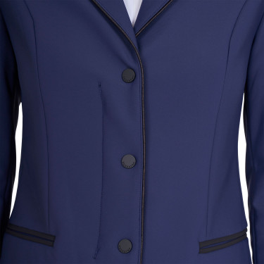 Chaqueta de concurso para mujer con cremallera y botones Americana marina Azul marino
