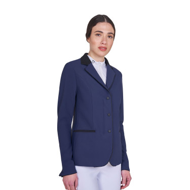 Chaqueta de concurso para mujer con cremallera y botones Americana marina Azul marino