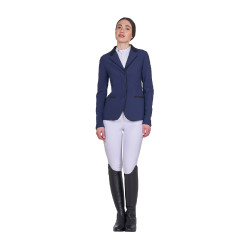 Chaqueta de concurso para mujer con cremallera y botones Americana marina Azul marino