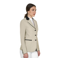 Chaqueta de concurso para mujer Monogram tres botones Oxford tostado Rosa