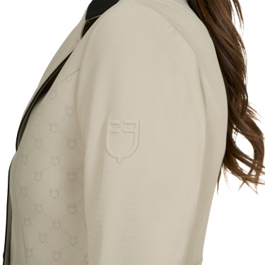 Chaqueta de concurso para mujer Monogram tres botones Oxford tostado Rosa