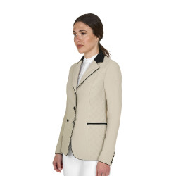 Chaqueta de concurso para mujer Monogram tres botones Oxford tostado Rosa