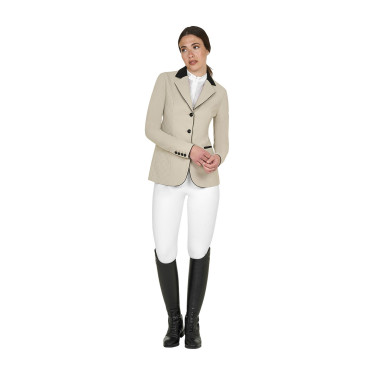 Chaqueta de concurso para mujer Monogram tres botones Oxford tostado Rosa