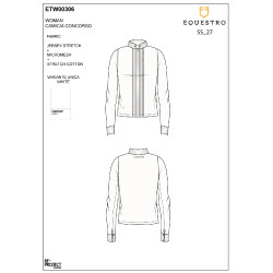 Polo de mujer de concurso con camisa Blanco