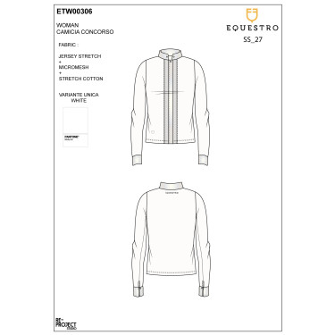 Polo de mujer de concurso con camisa Blanco