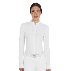 Polo de mujer de concurso con camisa Blanco