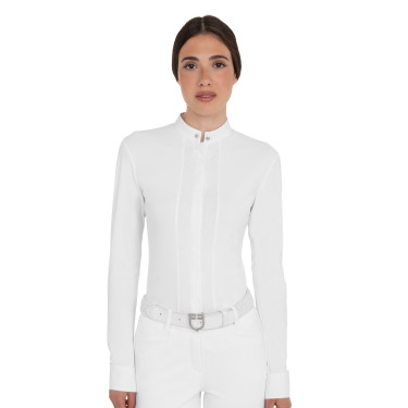 Polo de mujer de concurso con camisa Blanco