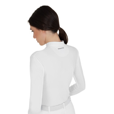 Polo de mujer de concurso con camisa Blanco