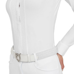 Polo de mujer de concurso con camisa Blanco