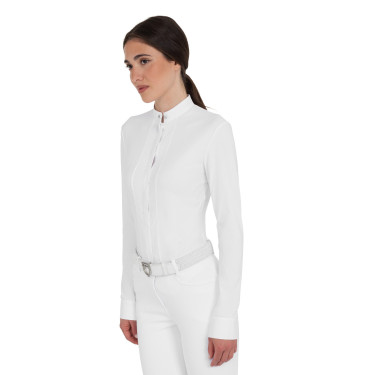 Polo de mujer de concurso con camisa Blanco