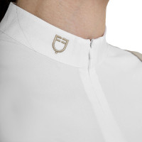 Polo de mujer de concurso de manga larga con cremallera Oxford tostado Rosa Polo de mujer de concurso de manga larga con cremallera Oxford tostado Rosa