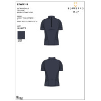 Camiseta de entrenamiento para mujer en tejido técnico con microperforaciones Americana marina Azul marino