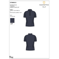 Camiseta de entrenamiento para mujer en tejido técnico con microperforaciones Americana marina Azul marino