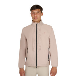 Softshell hombre con logotipo en la espalda Oxford tostado Rosa