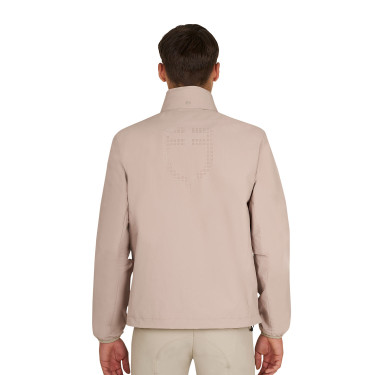 Softshell hombre con logotipo en la espalda Oxford tostado Rosa