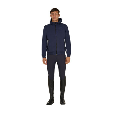 Sudadera de hombre con capucha ajustable y cremallera Americana marina Azul marino