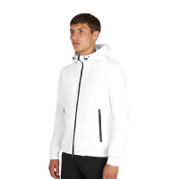 Sudadera de hombre con capucha ajustable y cremallera Blanco