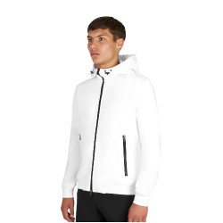 Sudadera de hombre con capucha ajustable y cremallera Blanco