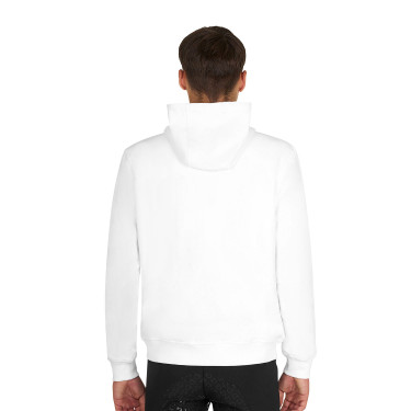 Sudadera de hombre con capucha ajustable y cremallera Blanco