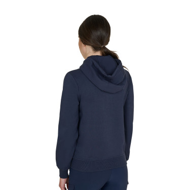 Sudadera de mujer con capucha ajustable y cremallera Americana marina Azul marino