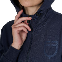 Sudadera de mujer con capucha ajustable y cremallera Americana marina Azul marino